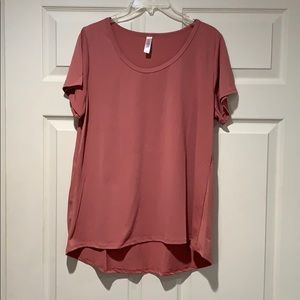 Lula Roe Classic Tee, Large, Solid medium pink